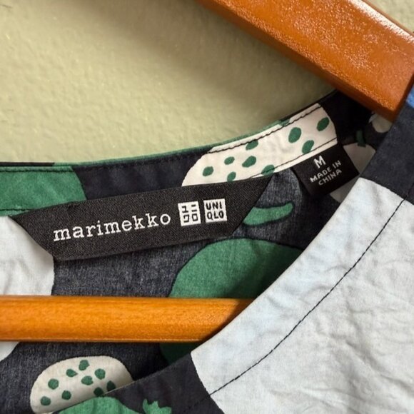 Marimekko Uniqlo Womens Fruit Midi Dress Size M Cotton Hippie Artsy Grapes Boho - Picture 4 of 9